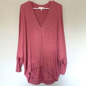 ERI & ALI Hi-Lo Dolman Sleeve Top
